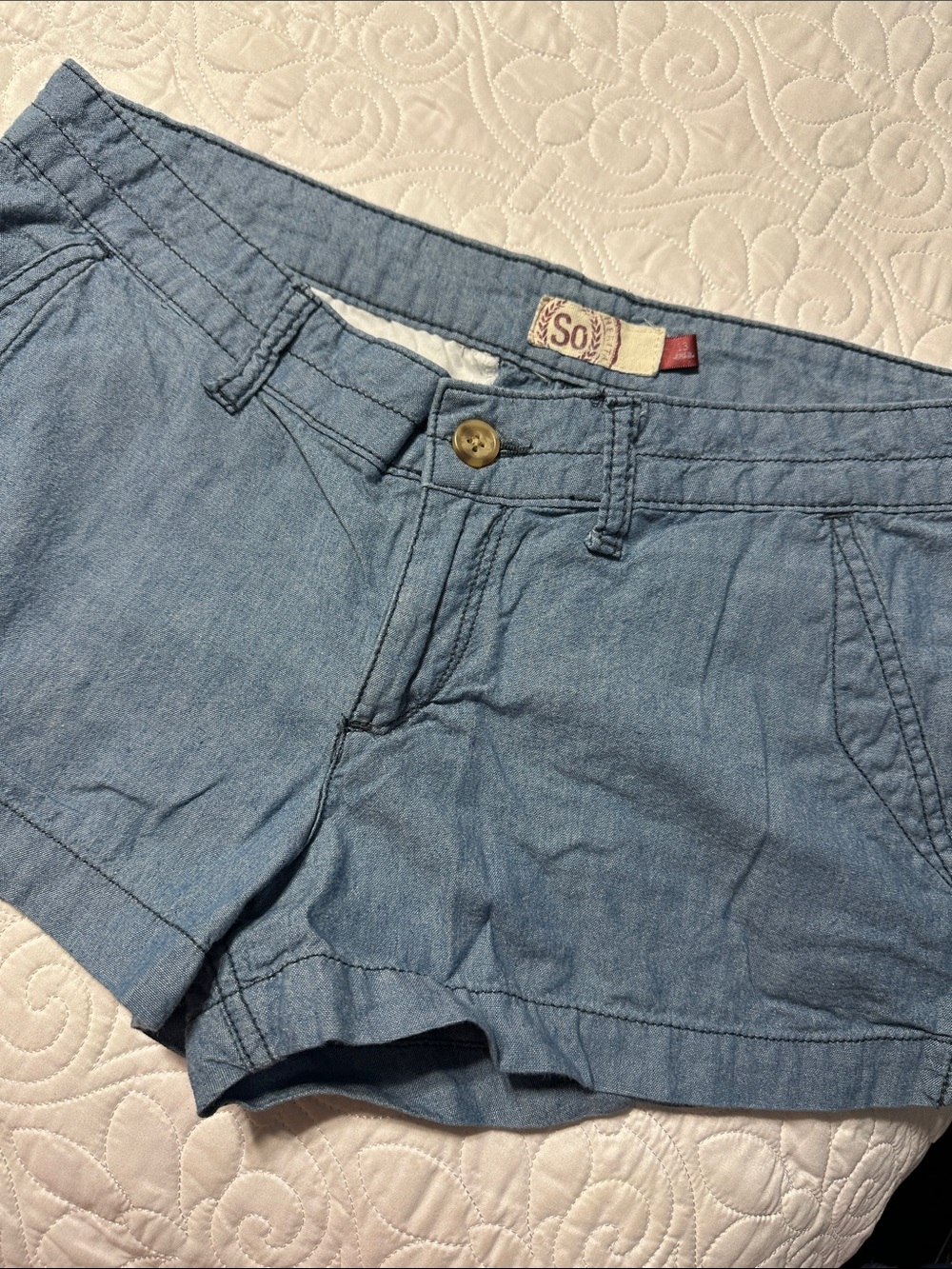 SO Light Blue Denim-Style Women’s Shorts